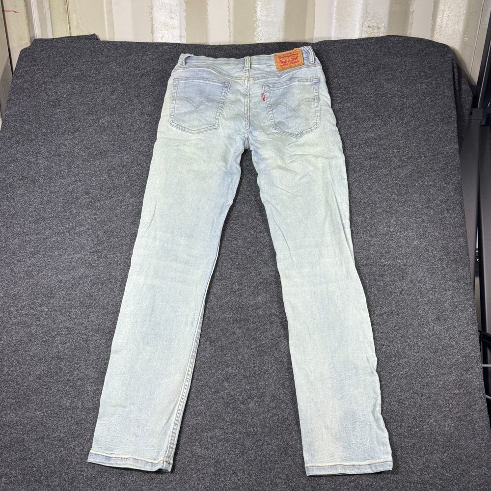 Levi's 502 Jeans Boys 16 28x30 Blue Denim Light Wash Cotton Stretch Straight Leg